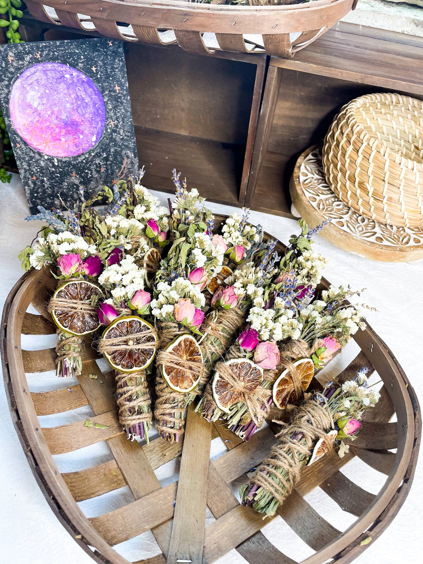 Lavender, Mint, Lime Spring Smudge Stick