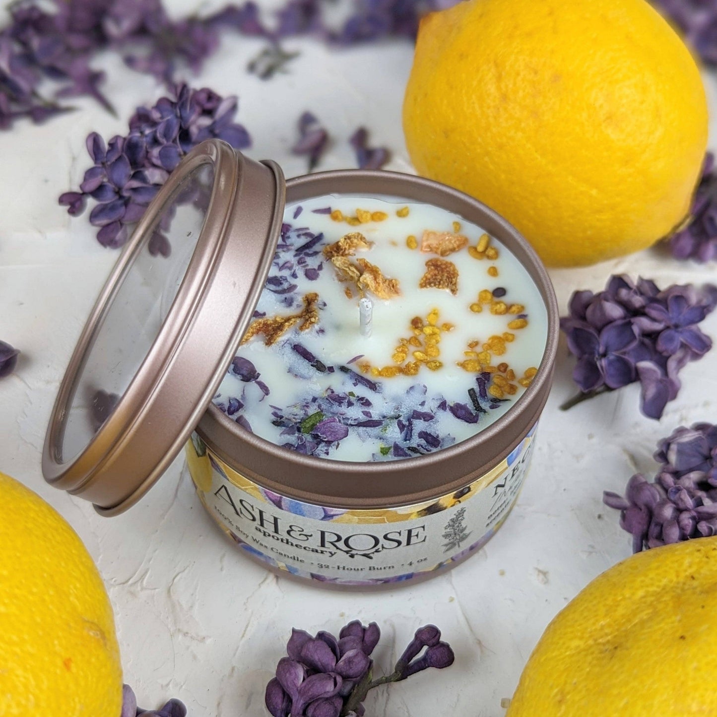 Nectar: Lilac + Lemon + Honey Candle: 4 oz