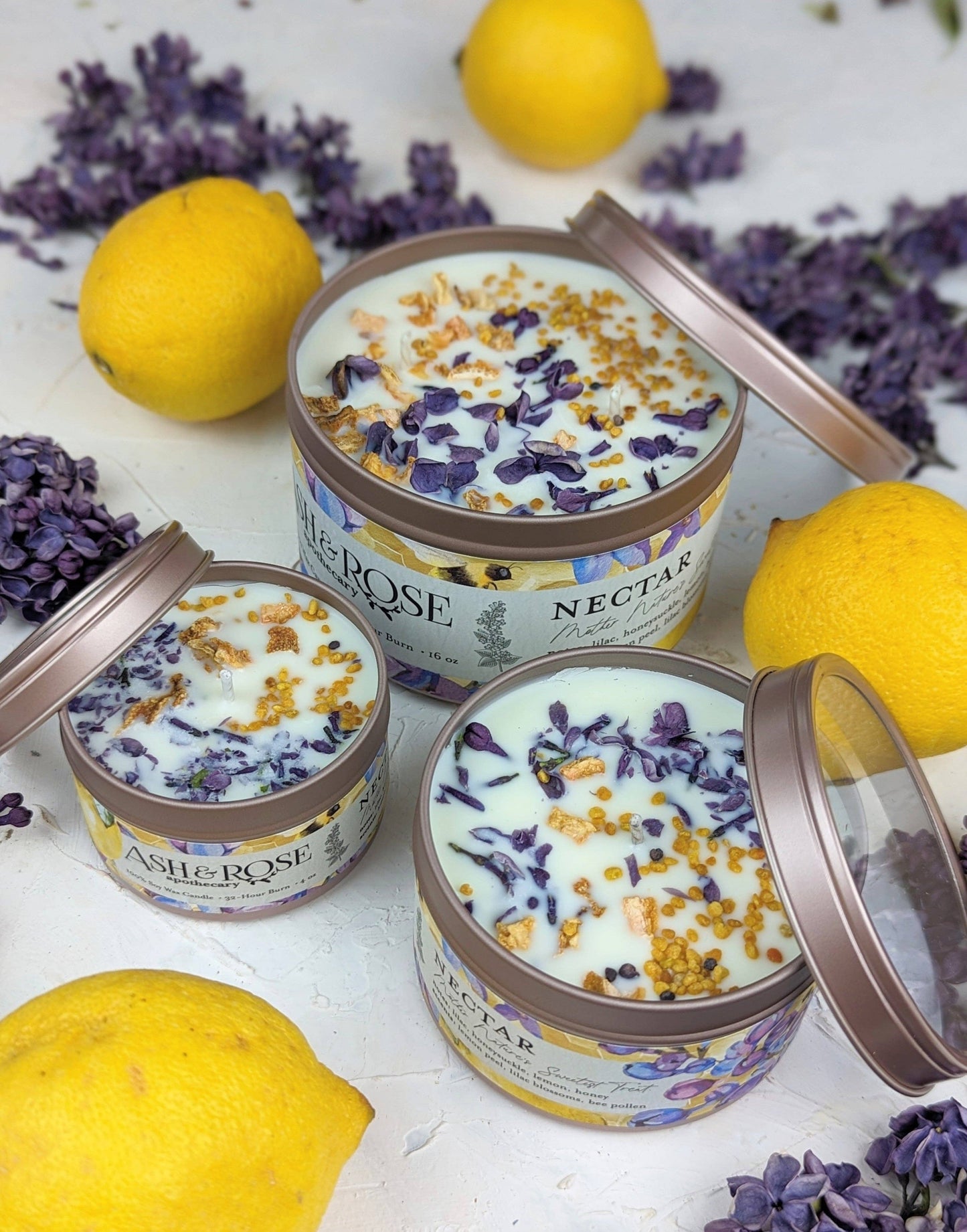 Nectar: Lilac + Lemon + Honey Candle: 4 oz