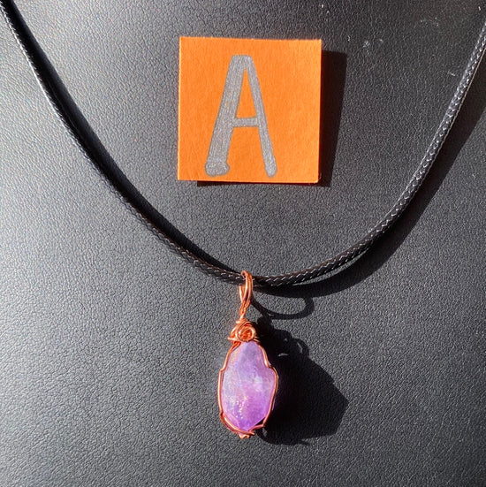 Raw Amethyst Copper Wire Wrapped Nexklace Collection by Jessica Turner