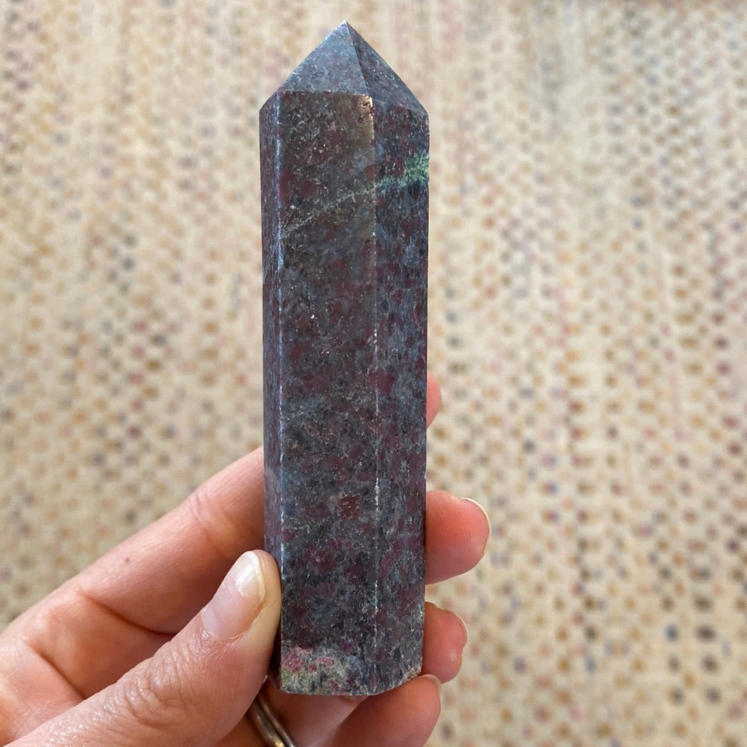 Ruby Fuchsite Obelisk Towers