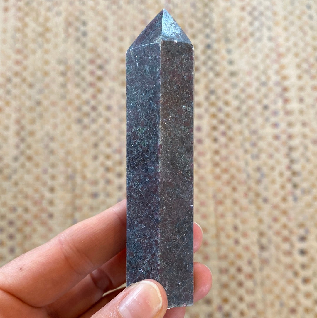 Ruby Fuchsite Obelisk Towers