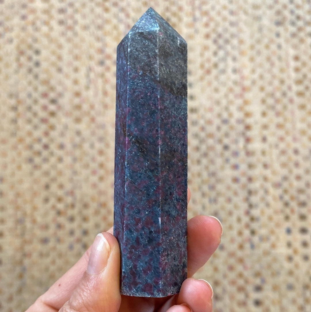 Ruby Fuchsite Obelisk Towers