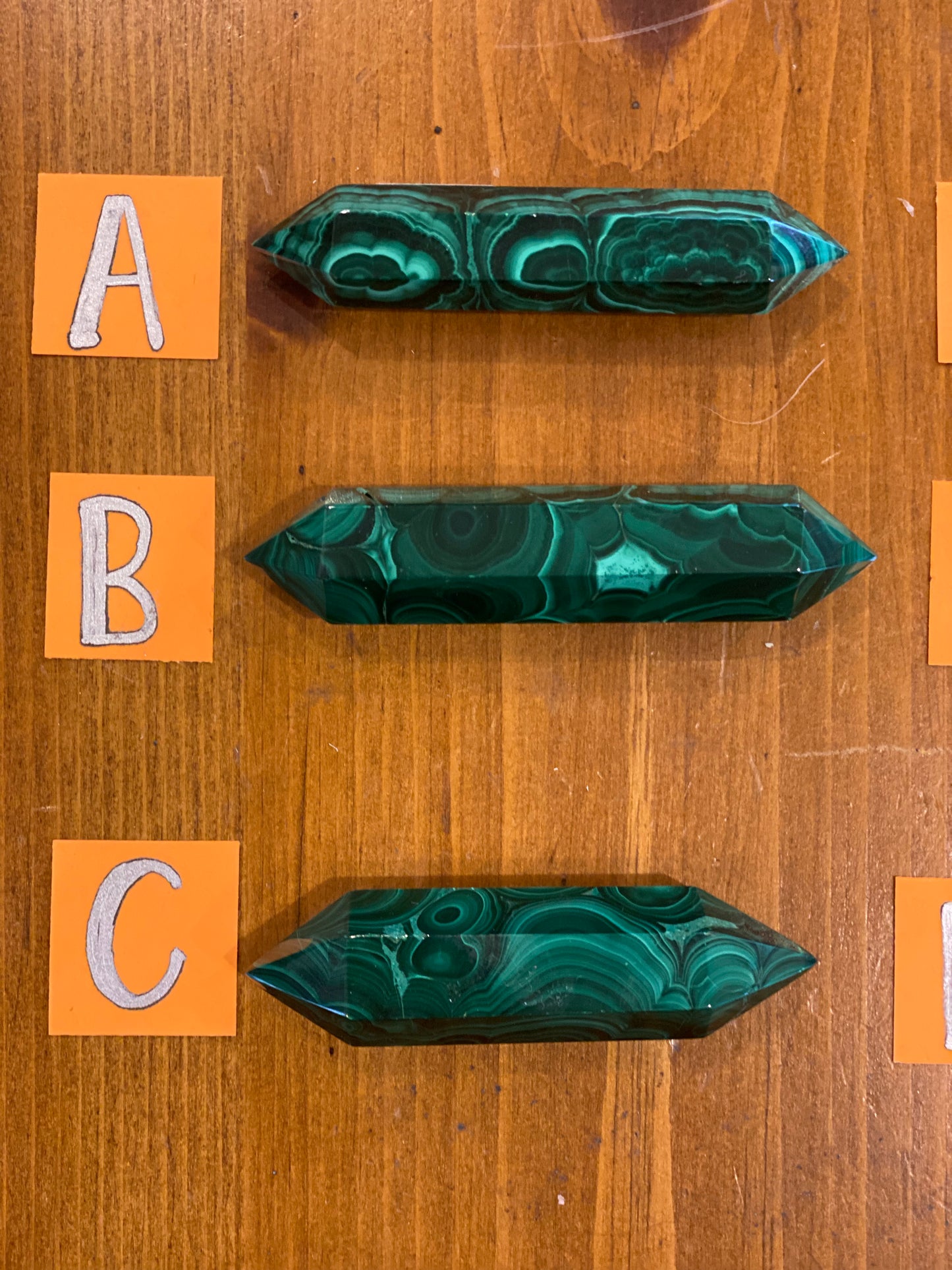 Malachite Double Terminated Point Crystal