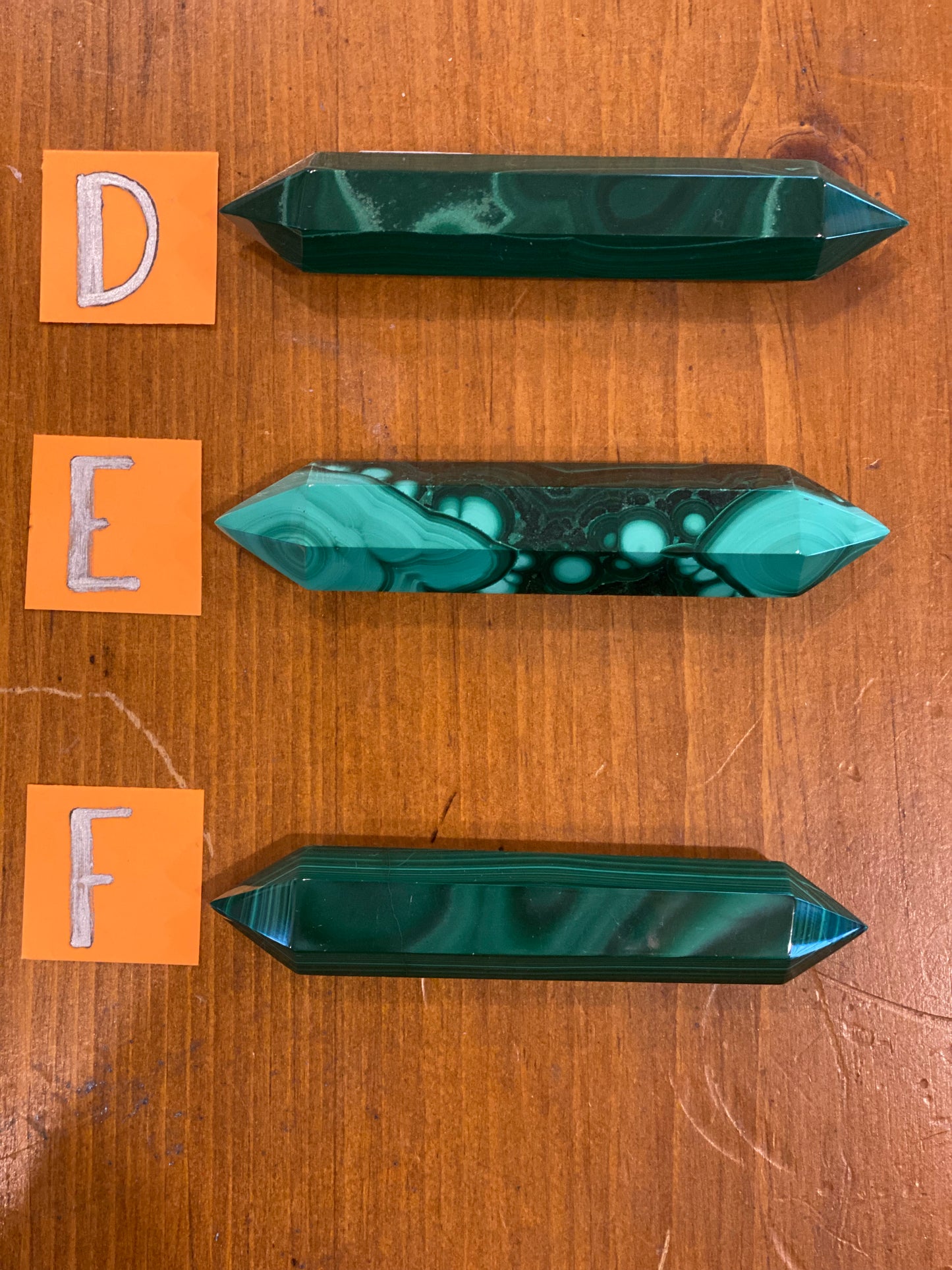 Malachite Double Terminated Point Crystal