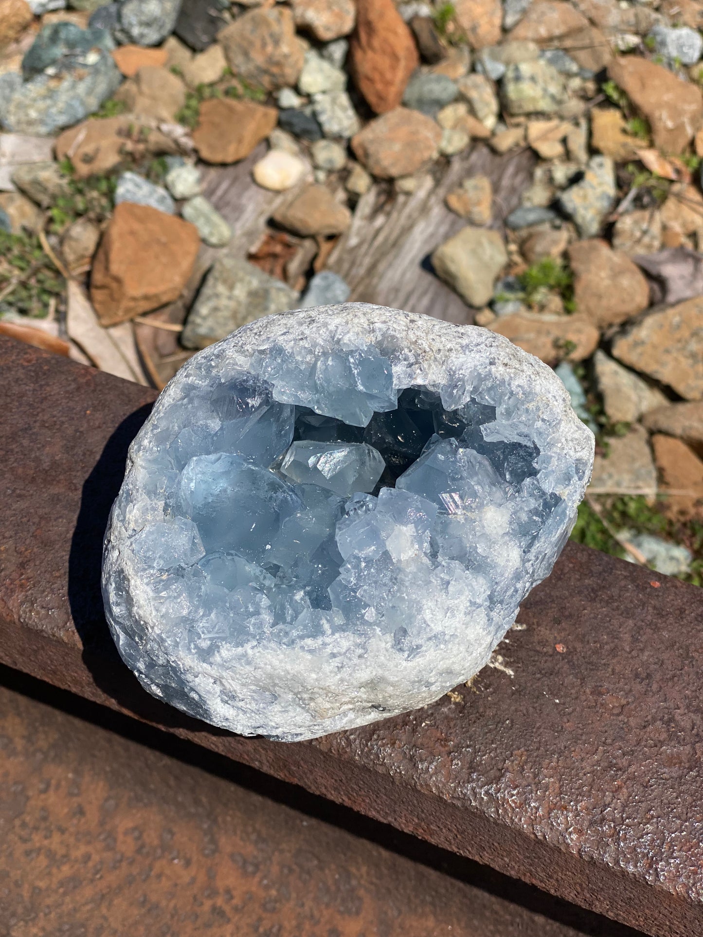 Celestite Geodes (size variety)
