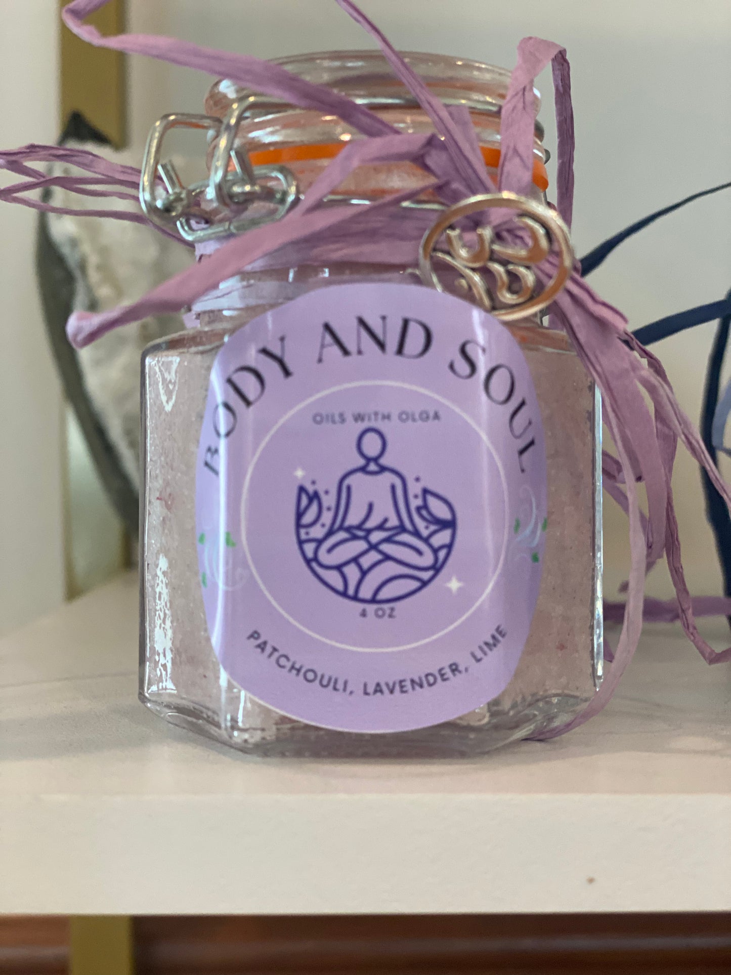 Body & Soul Bath Salt- Patchouli, lavender and lime