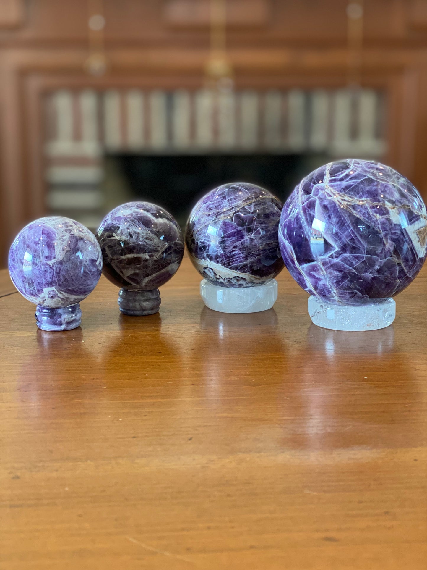 Chevron Amethyst Sphere