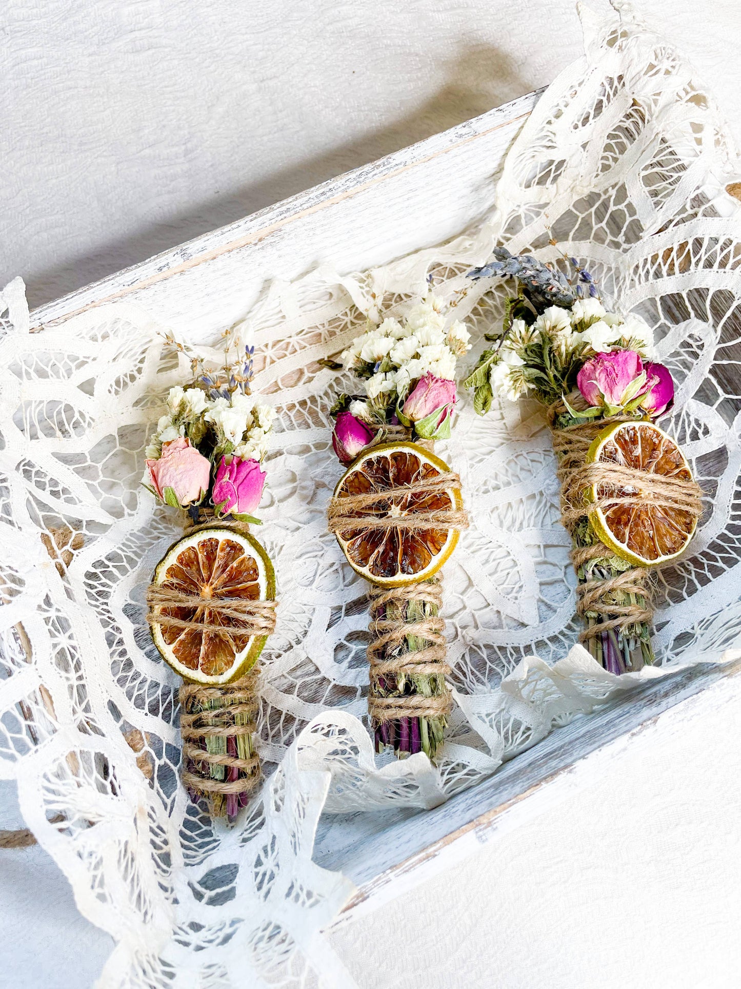 Lavender, Mint, Lime Spring Smudge Stick
