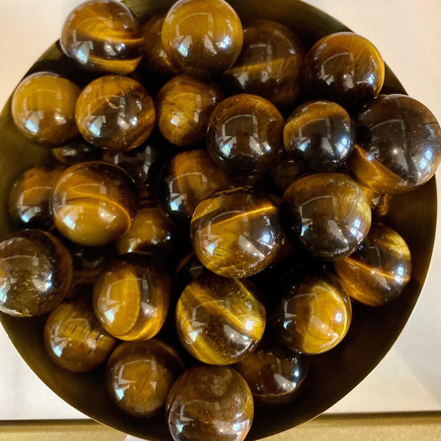 Mini Natural Tiger Eye Spheres