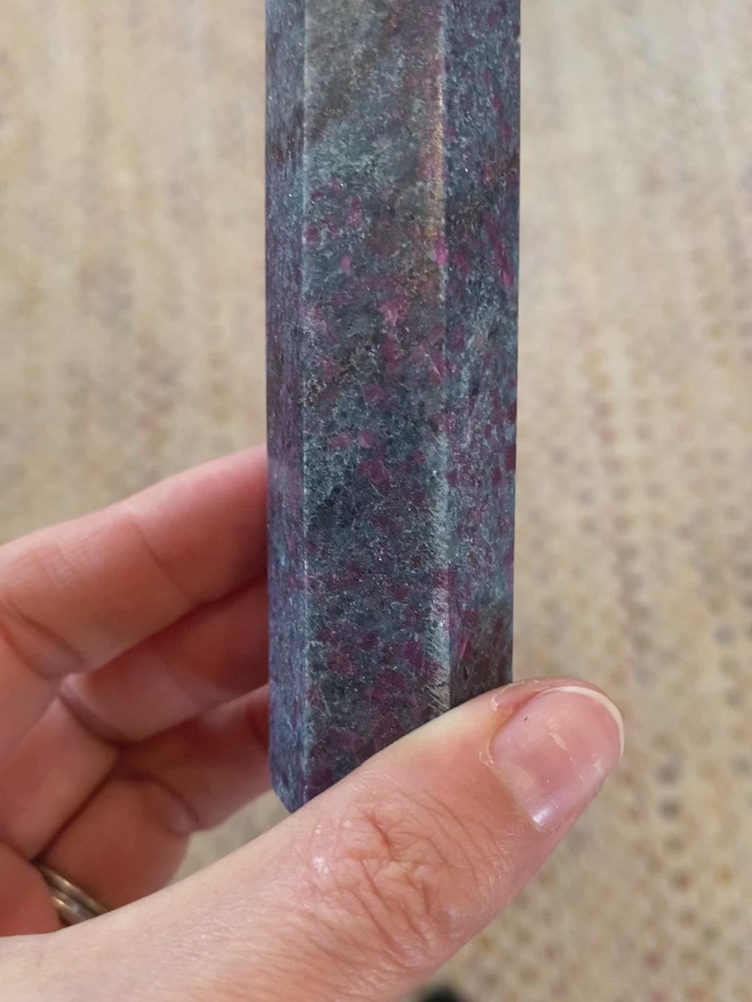 Load and play video in Gallery viewer, Ruby Fuchsite Obelisk Towers