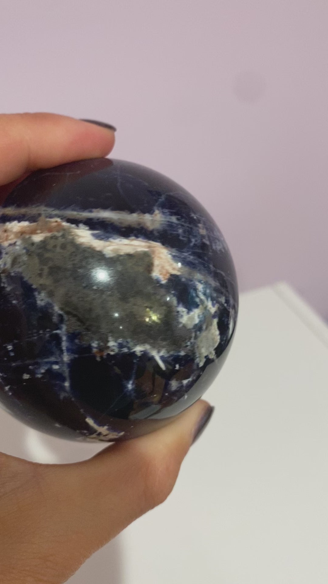 Load and play video in Gallery viewer, Sodalite Sphere