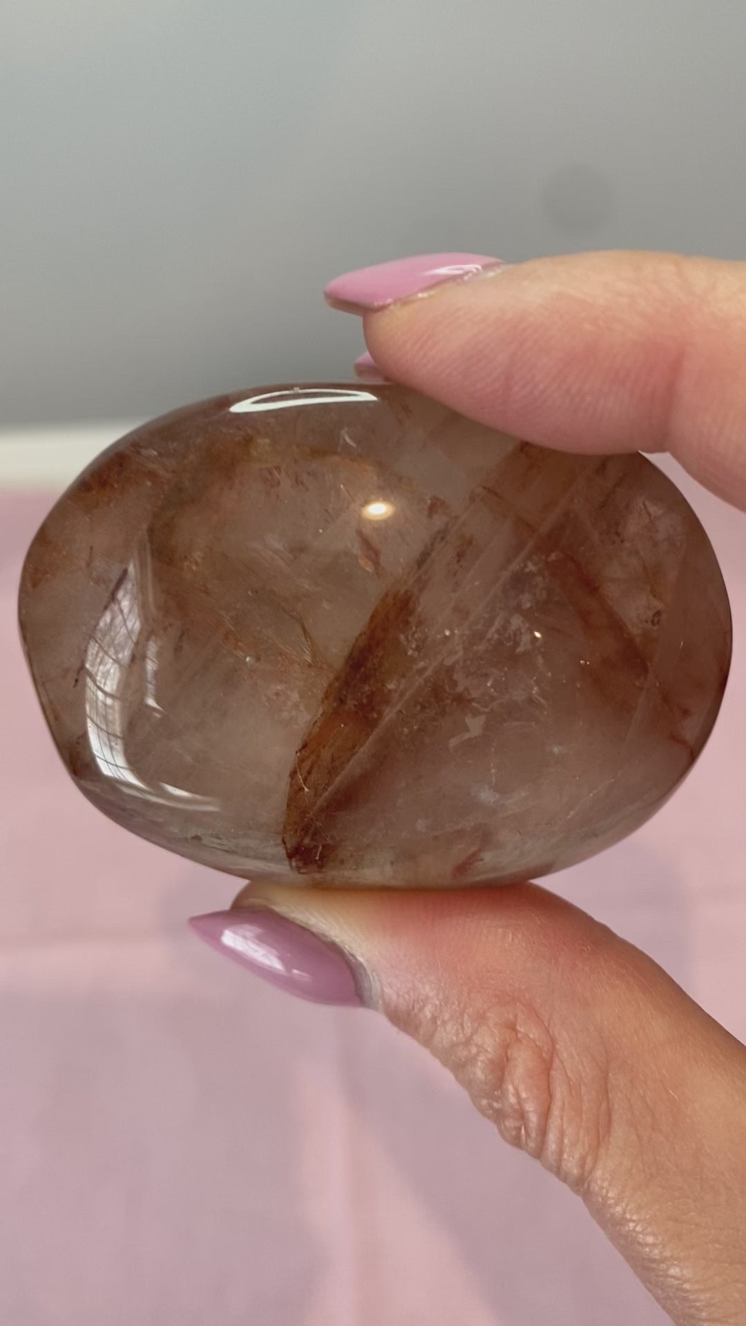 Load and play video in Gallery viewer, Fire Quartz Palmstone