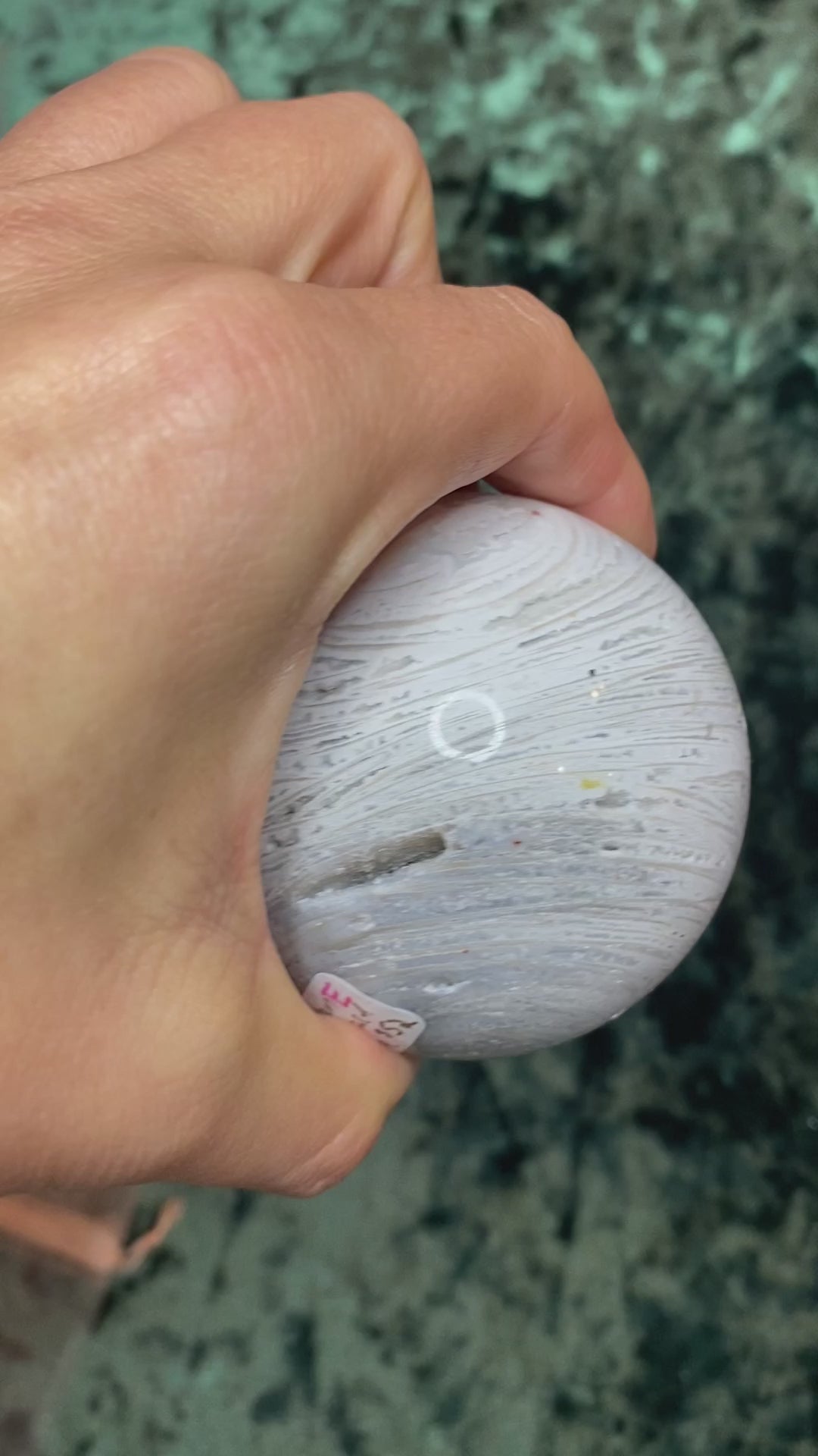 Load and play video in Gallery viewer, Mexican White Crazy Lace Agate Sphere