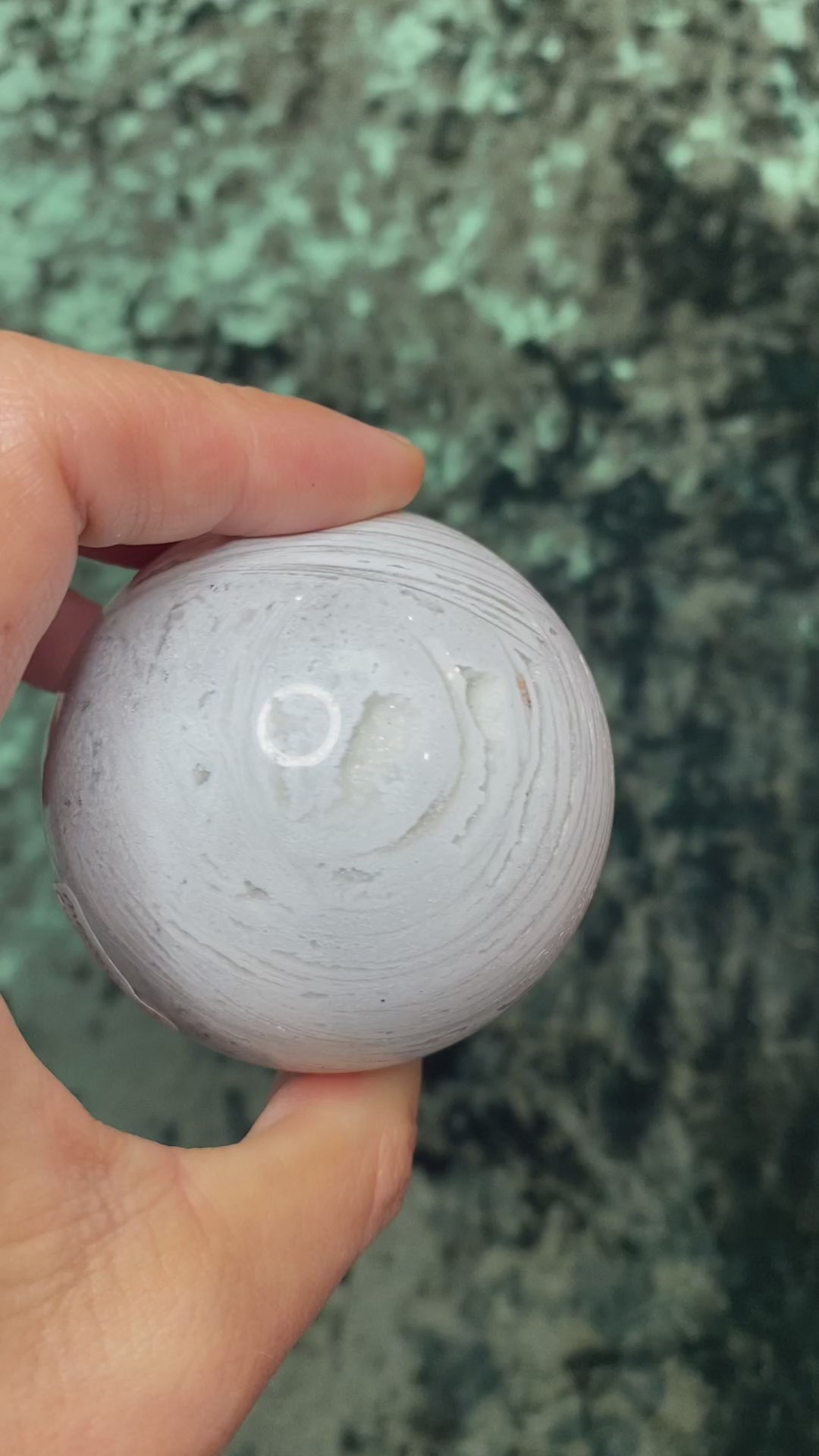 Load and play video in Gallery viewer, Mexican White Crazy Lace Agate Sphere