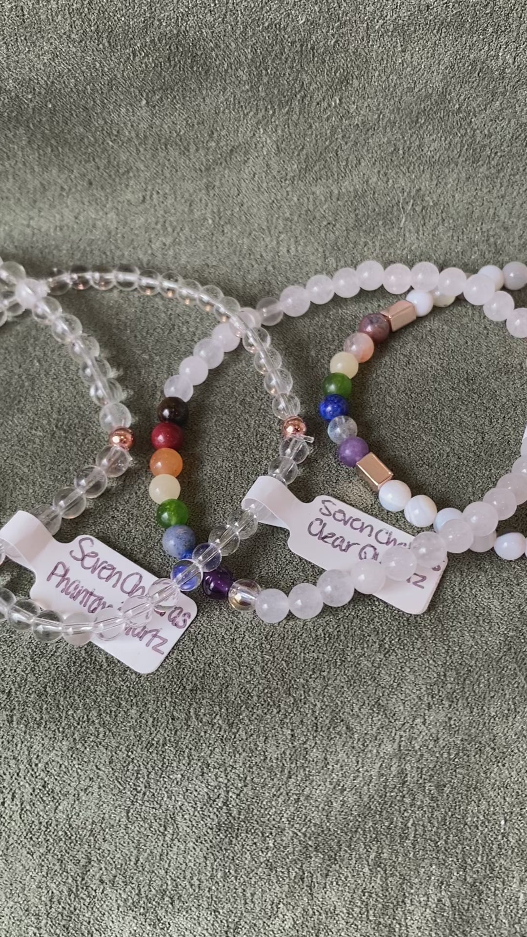 Load and play video in Gallery viewer, Chakra Bracelet 4mm Collection by Jen Koch