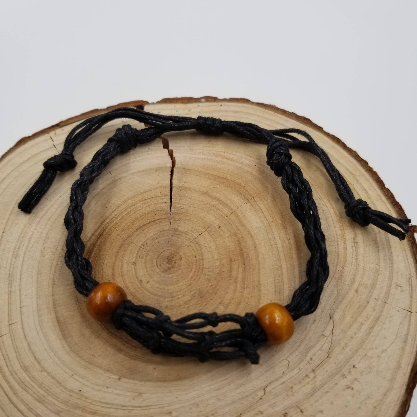 Interchangeable Macramé Cage Bracelet Without Stone in Black