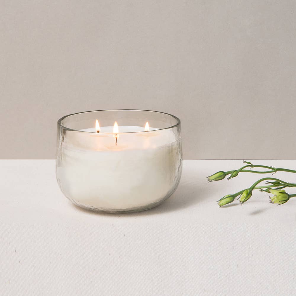 Triple-Wick Unscented Candle Bowl