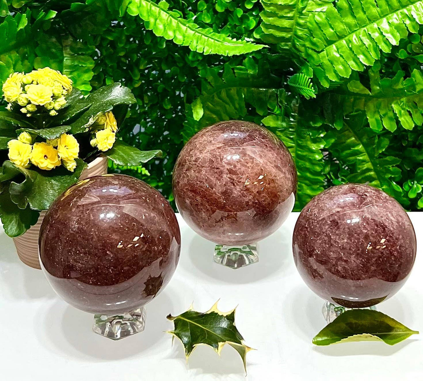 Strawberry Quartz Spheres