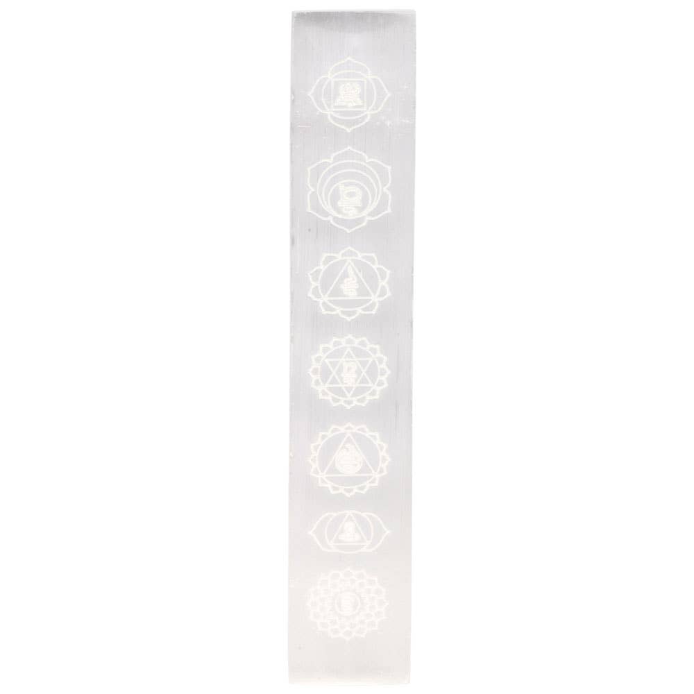 Seven Chakras Selenite Charging Plate