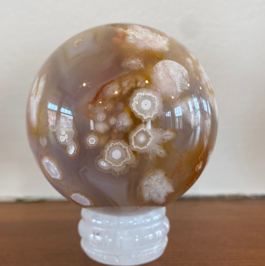 Flower Agate Spheres