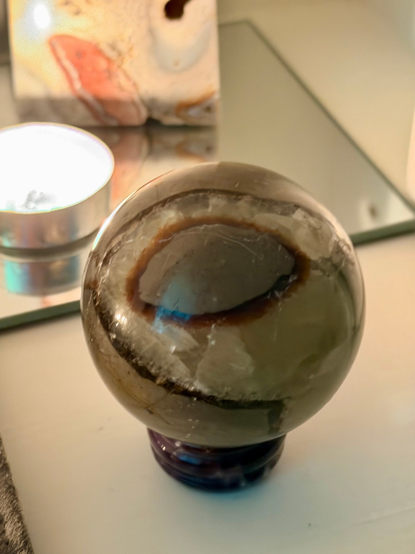 Septarian Sphere | Natural Grounding Crystal