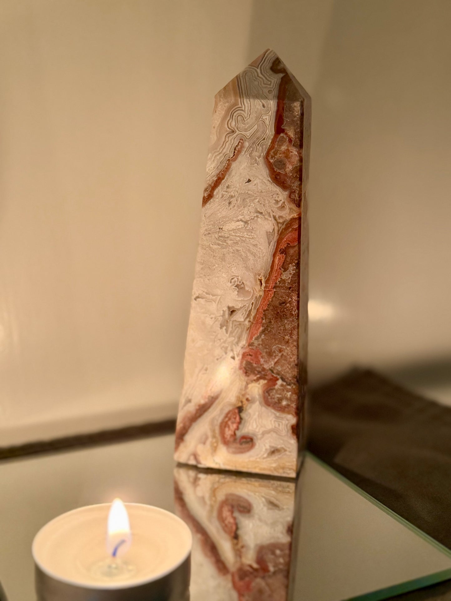 Mexican Red Crazy Lace Agate Towers