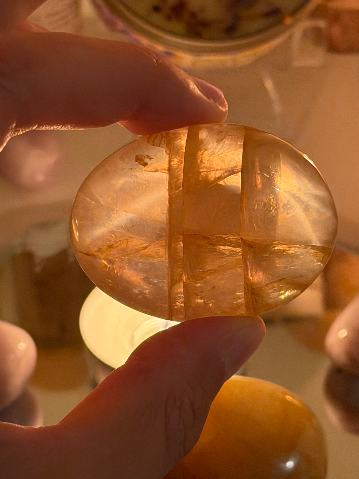 Golden Healer Palm Stone
