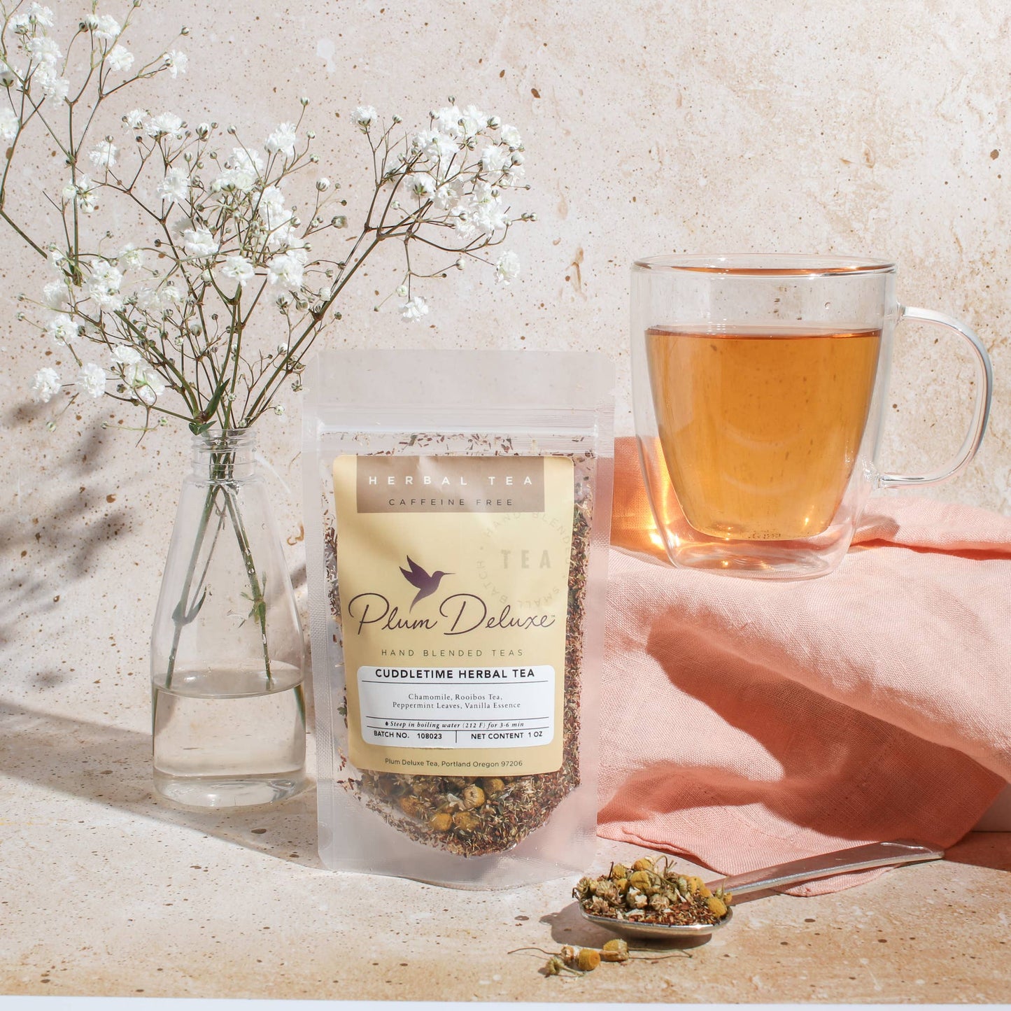 Cuddletime Chamomile Herbal Tea | Vanilla Chamomile Loose Leaf Tea
