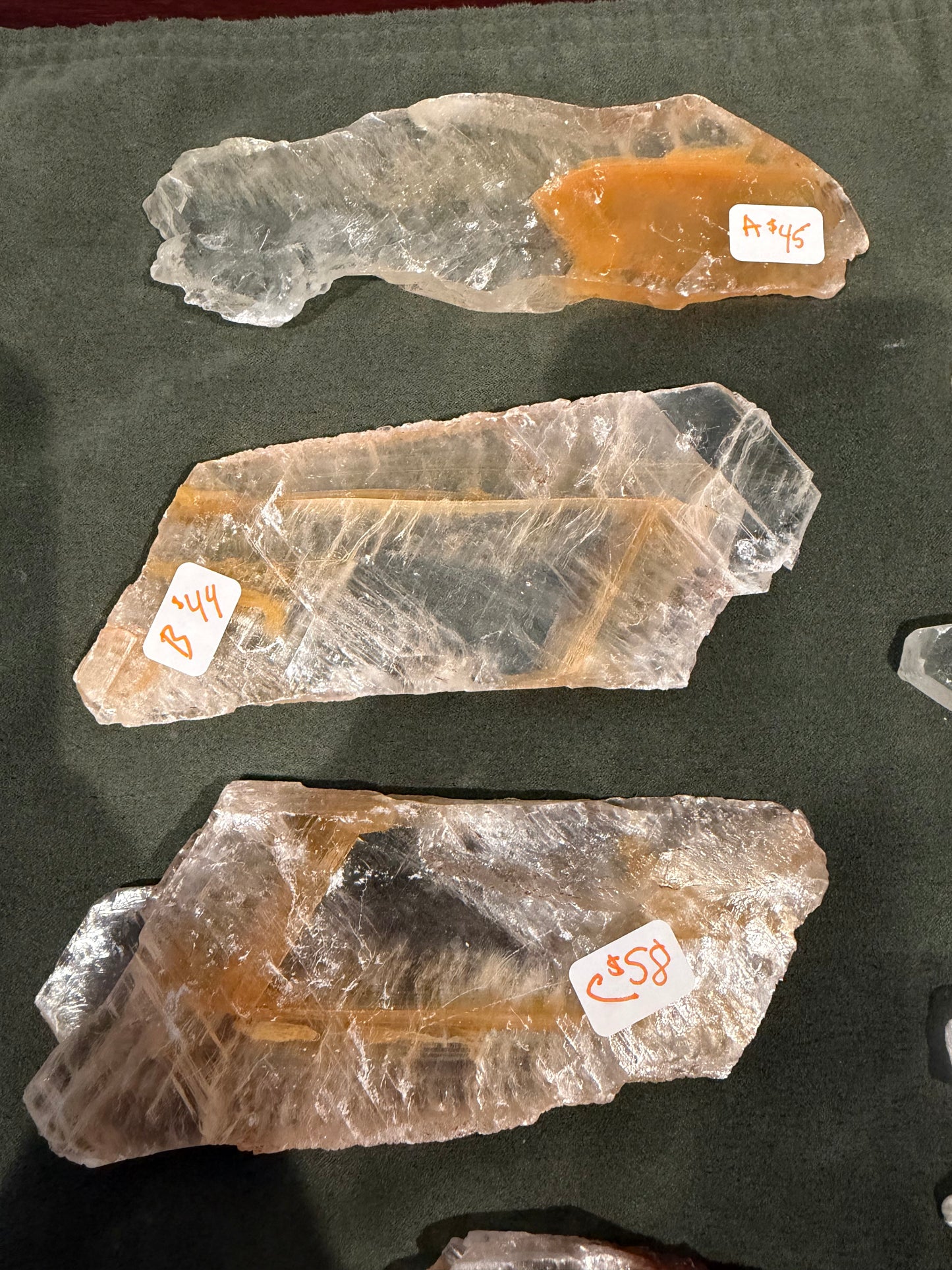 Natural Golden Phantom Selenite from Utah. NEW ARRIVAL!