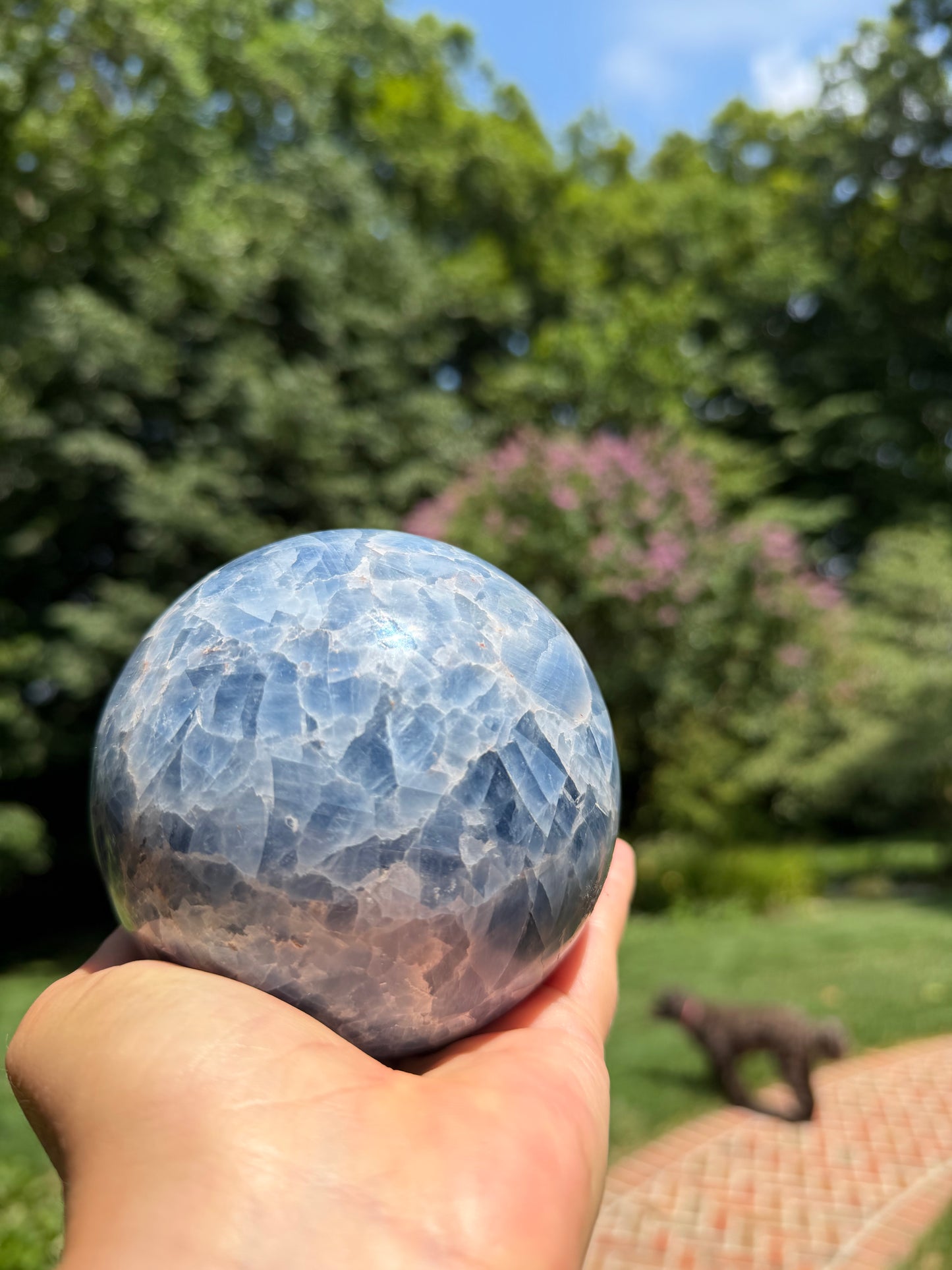 Blue Calcite Sphere