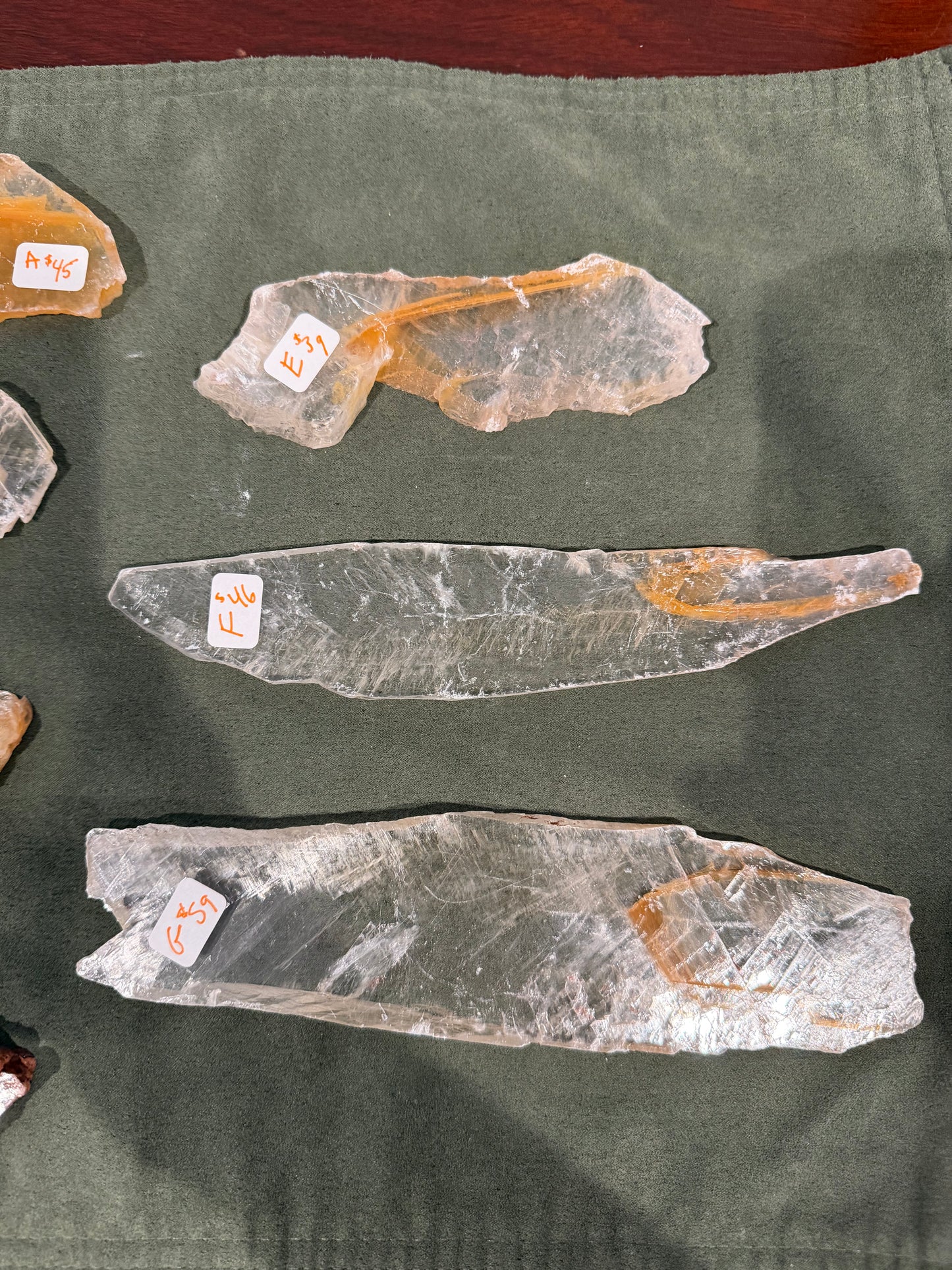 Natural Golden Phantom Selenite from Utah. NEW ARRIVAL!