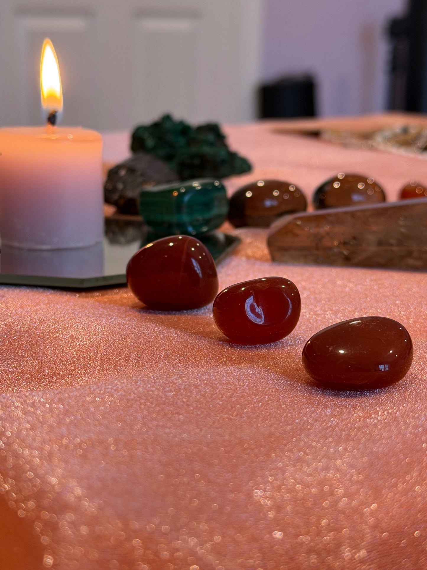 Carnelian Tumbled Stone – Natural Sacral Chakra Crystal