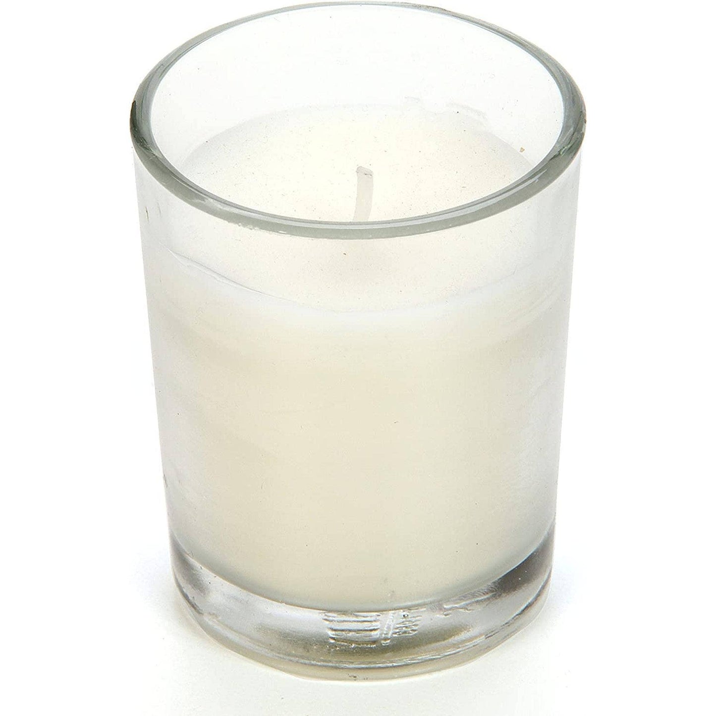 Clear Glass Votive Candle | Unscented Ivory Wax