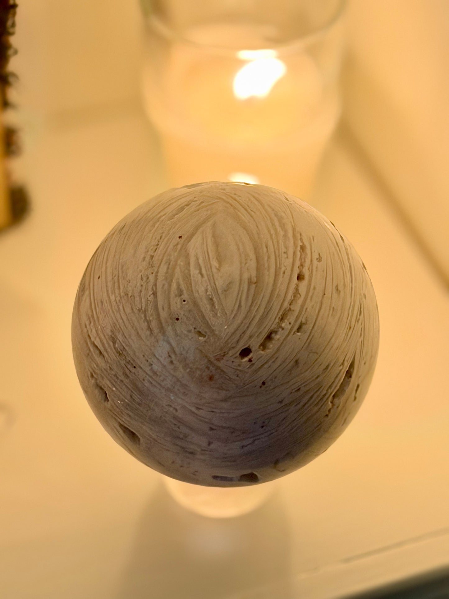 White Crazy Lace Agate Sphere (Mexico)