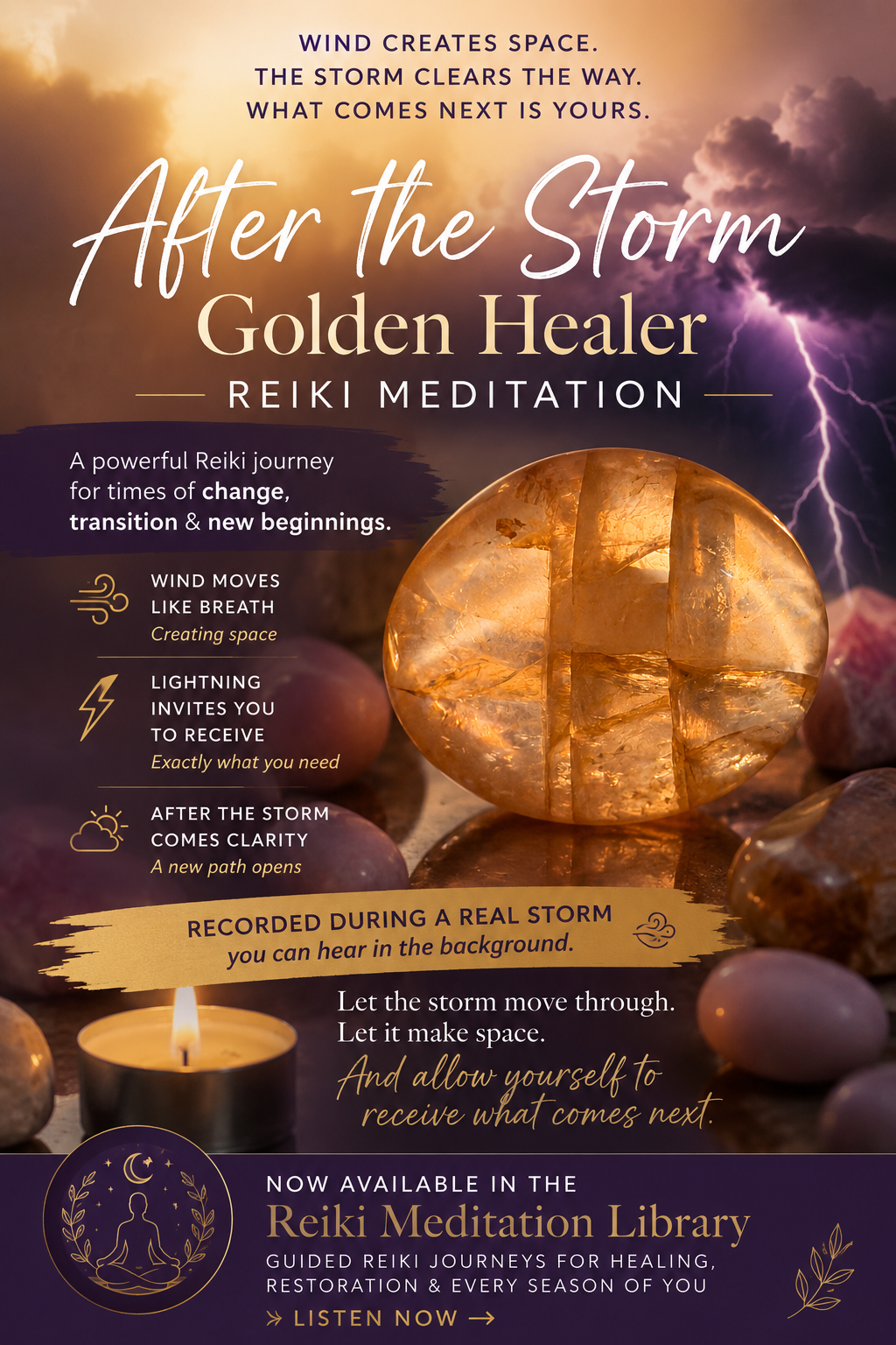 Golden Healer Palm Stone