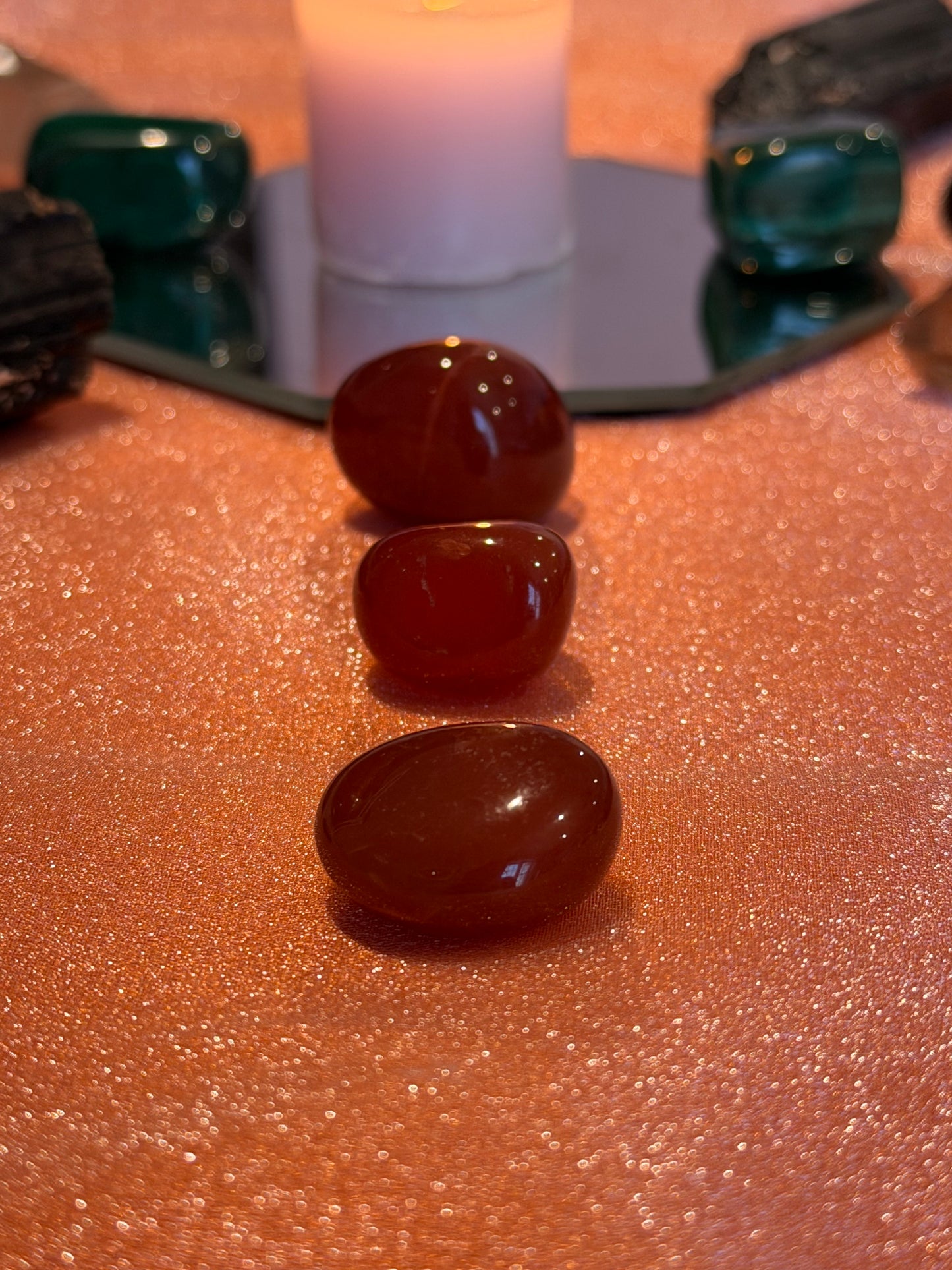 Carnelian Tumbled Stone – Natural Sacral Chakra Crystal