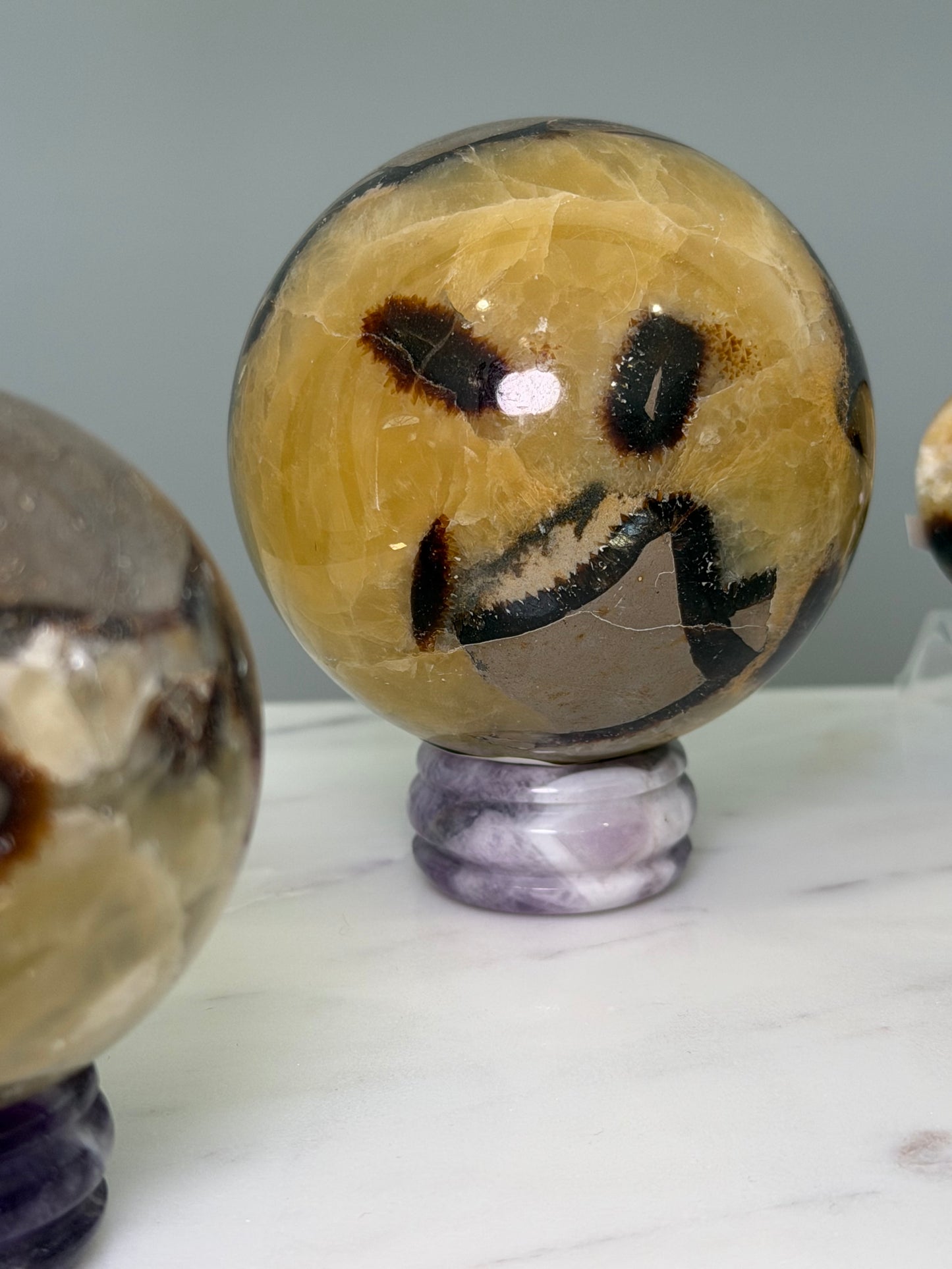 Septarian Sphere (50–85mm) – Grounding, Strength & Earth Energy