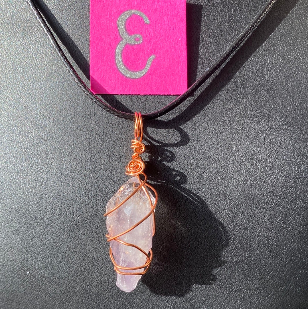 Load image into Gallery viewer, Raw Amethyst Copper Wire Wrapped Nexklace Collection by Jessica Turner
