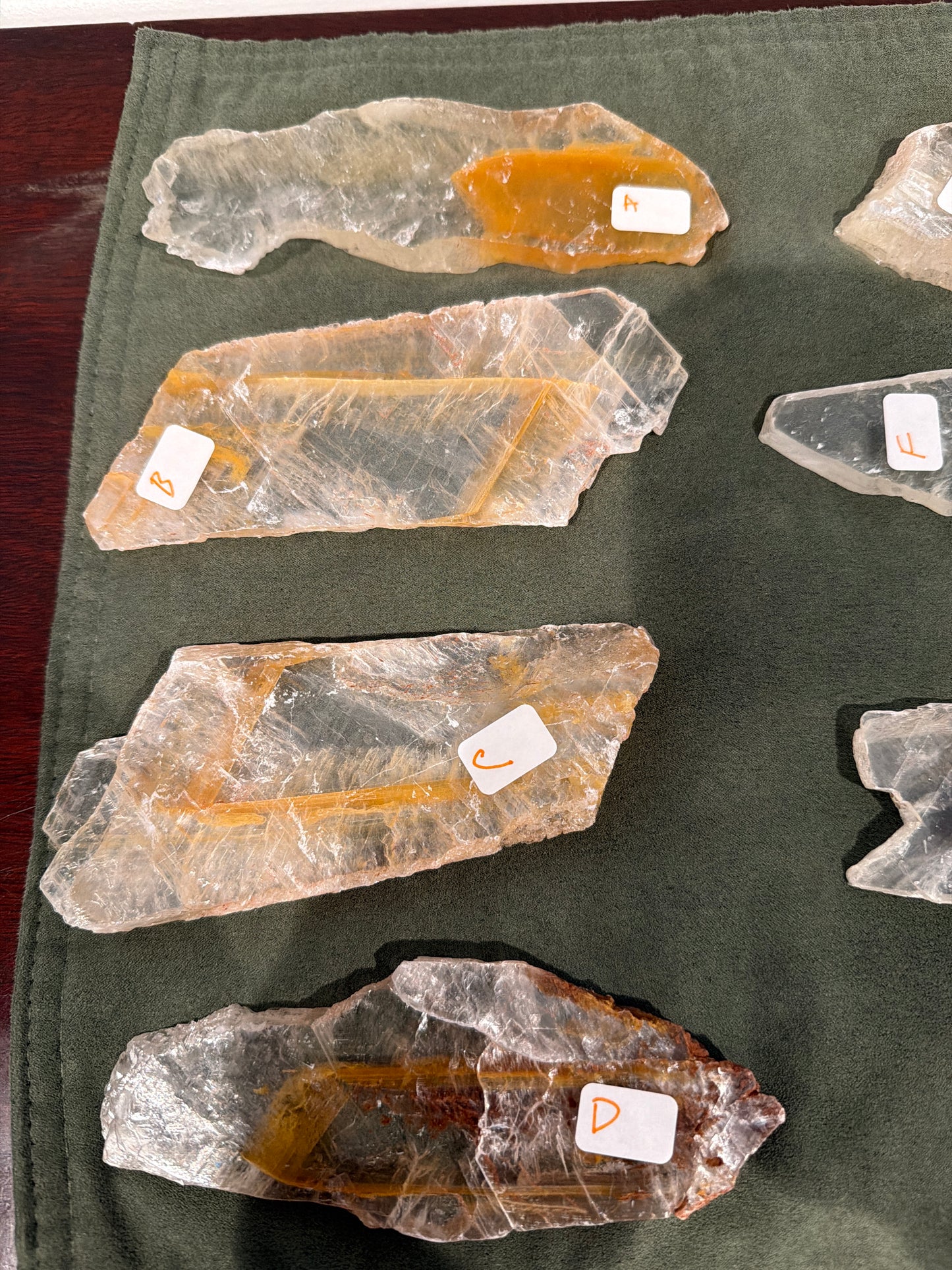 Natural Golden Phantom Selenite from Utah. NEW ARRIVAL!