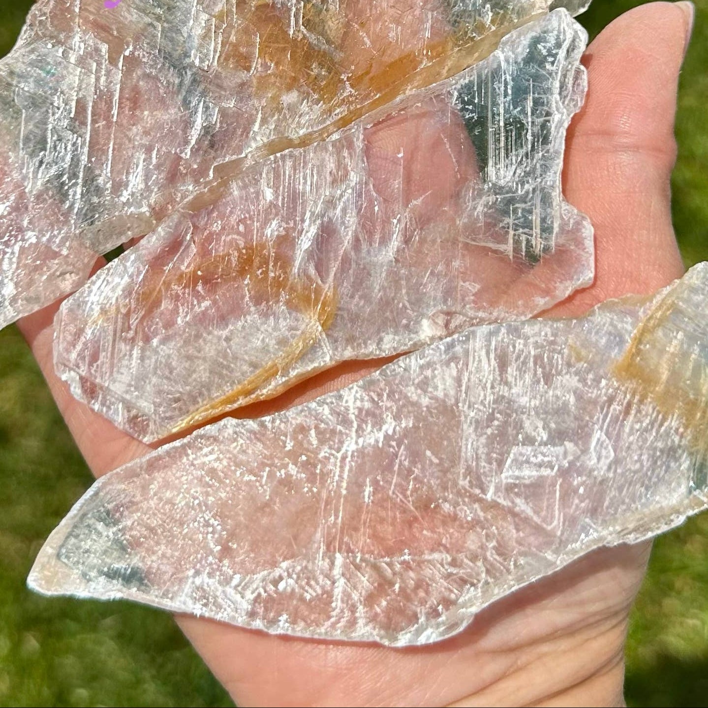 Natural Golden Phantom Selenite from Utah. ARRIVING SOON!