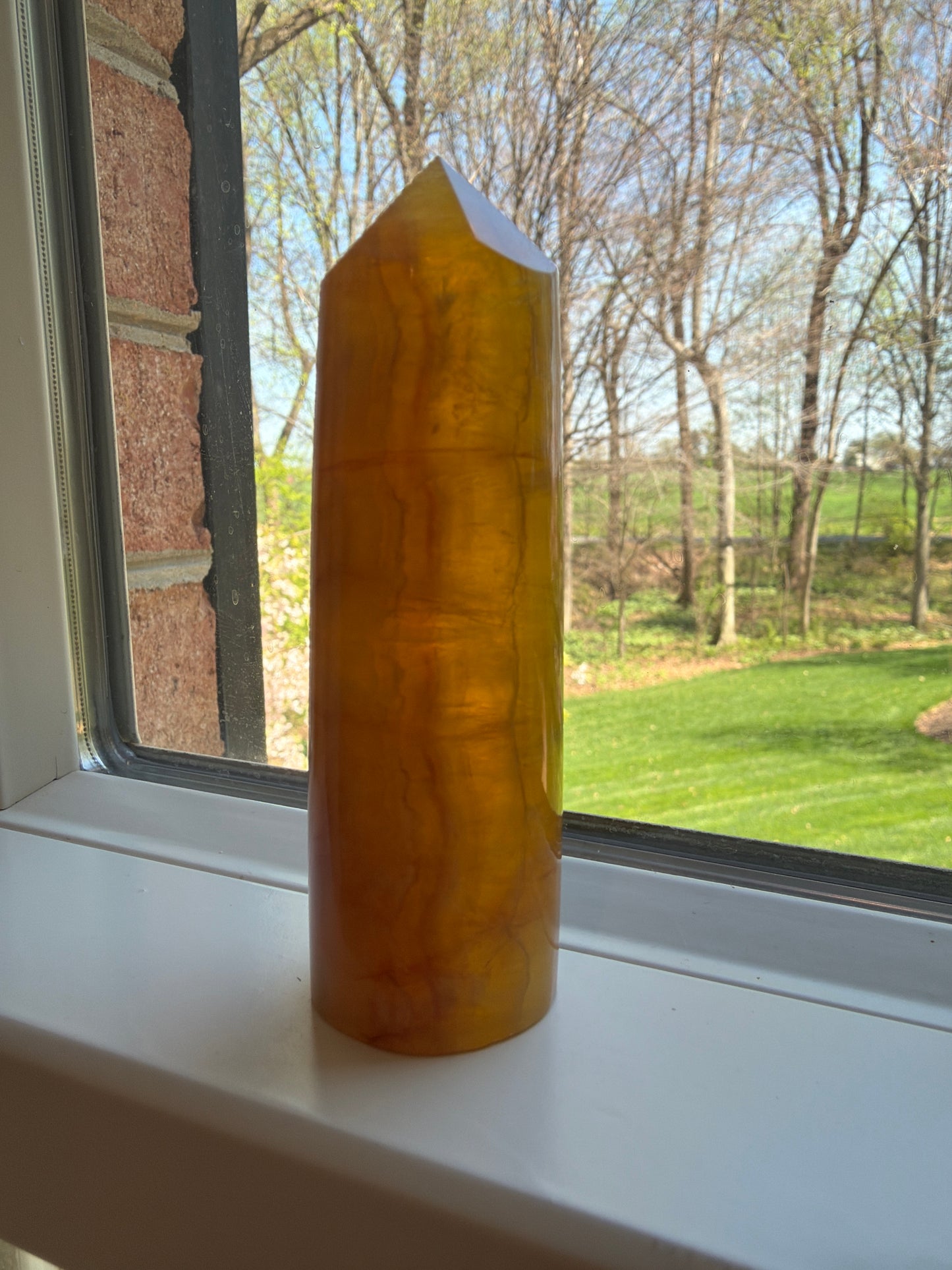 Magenta Fluorite Cylinders Tower