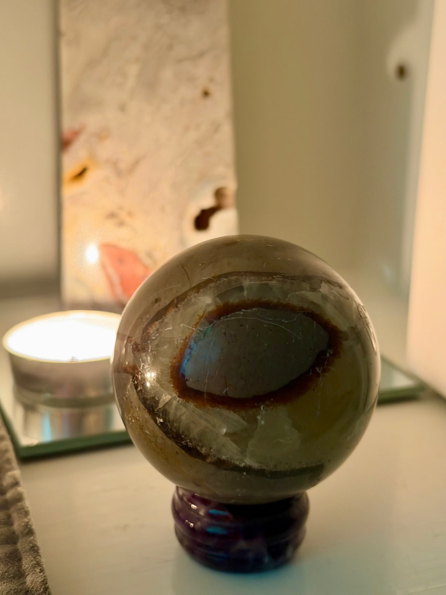 Septarian Sphere | Natural Grounding Crystal