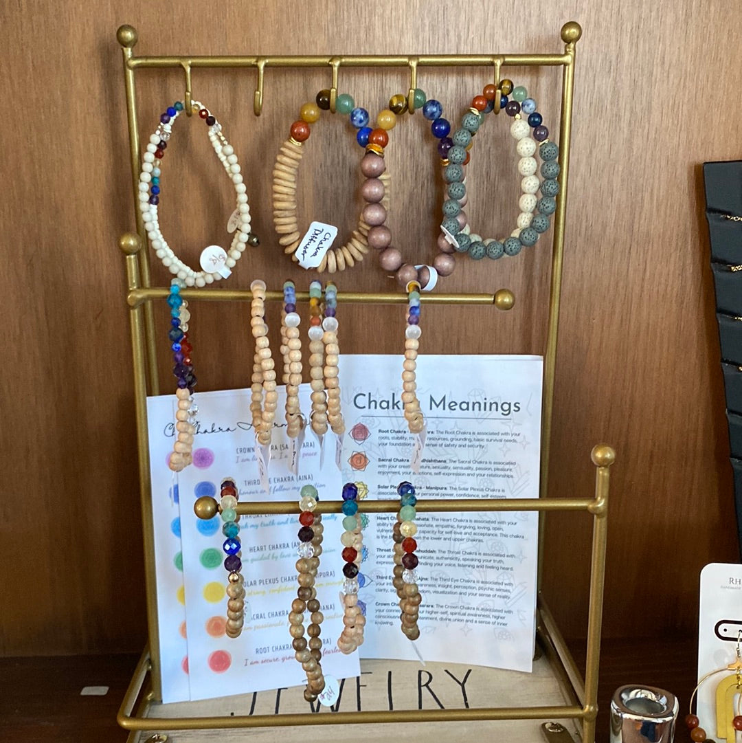 Chakra Bracelet with River Rock