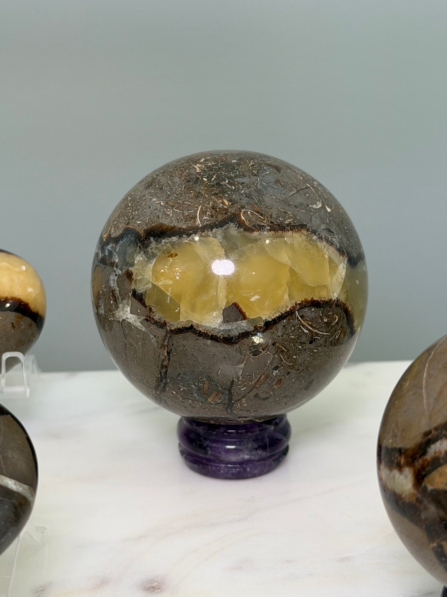 Septarian Sphere (50–85mm) – Grounding, Strength & Earth Energy
