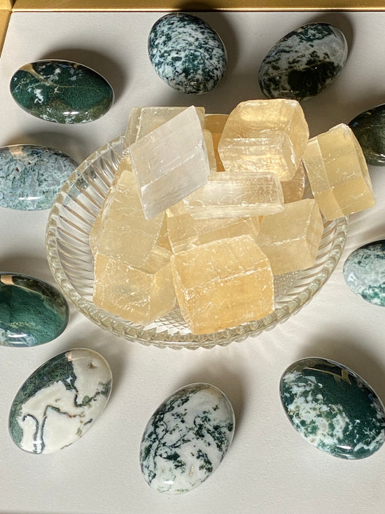 Honey Calcite Cubes