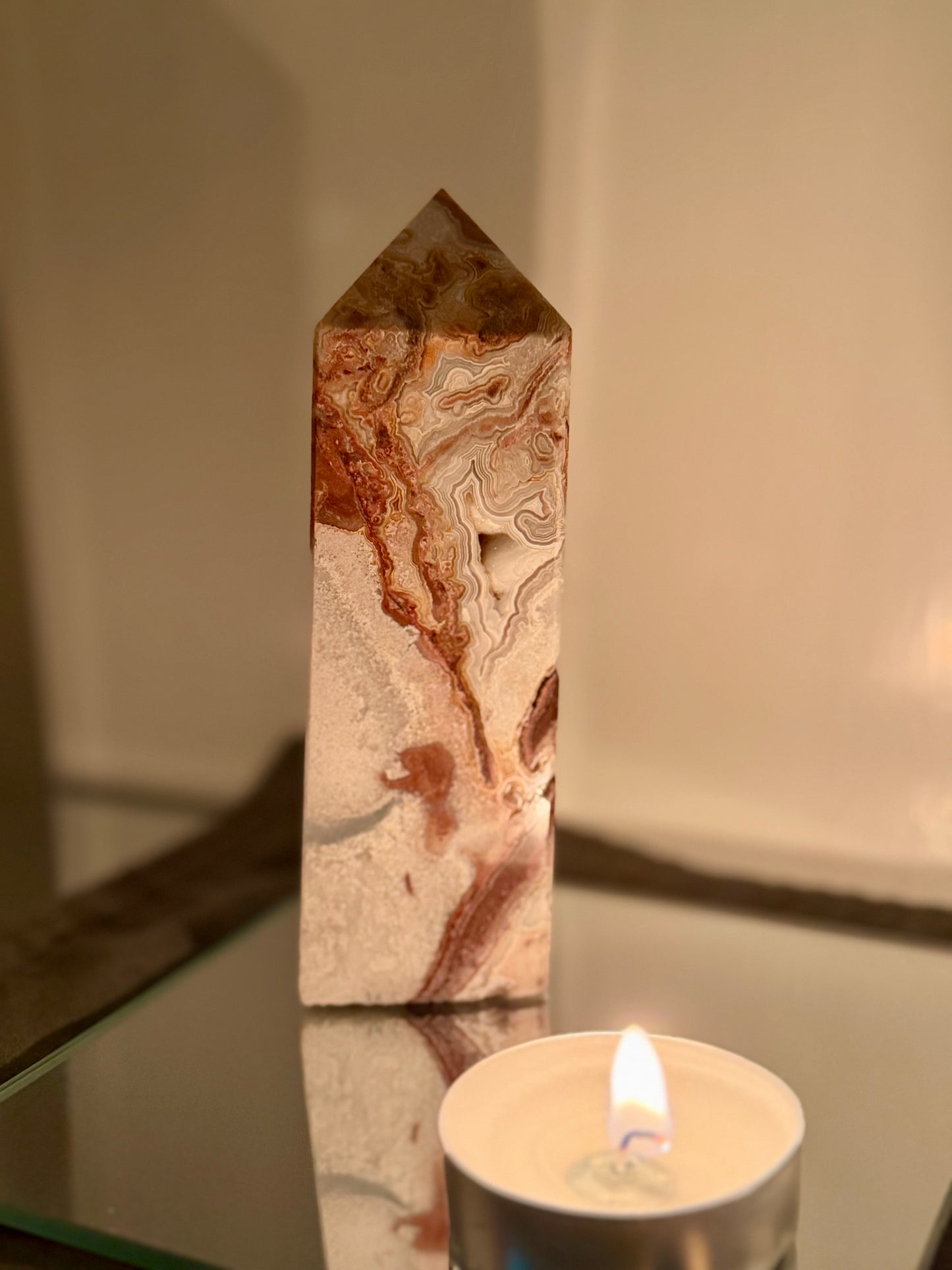 Mexican Red Crazy Lace Agate Towers