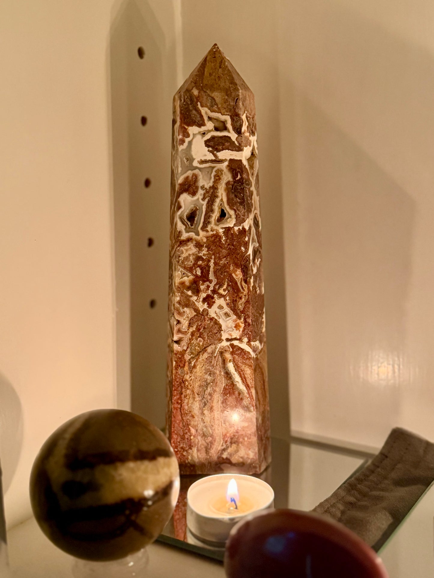 Mexican Red Crazy Lace Agate Towers