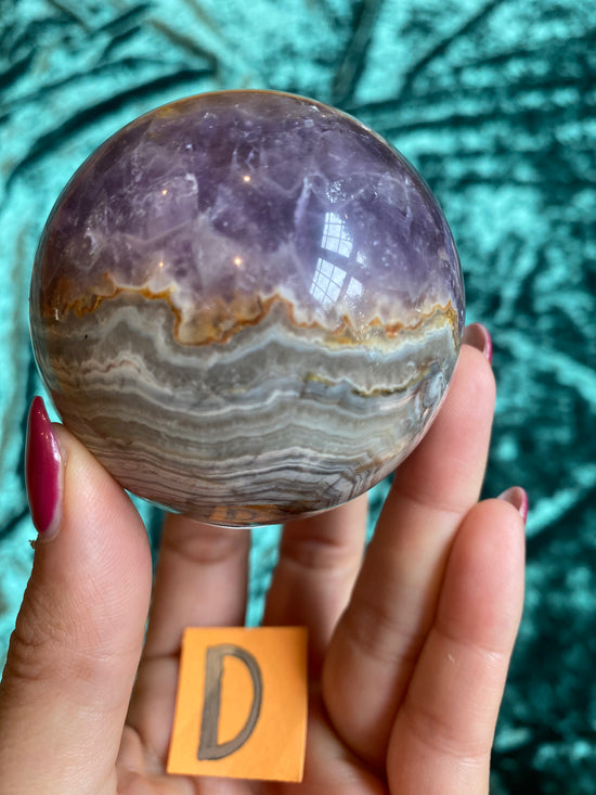 Amethyst Lace Agate Sphere