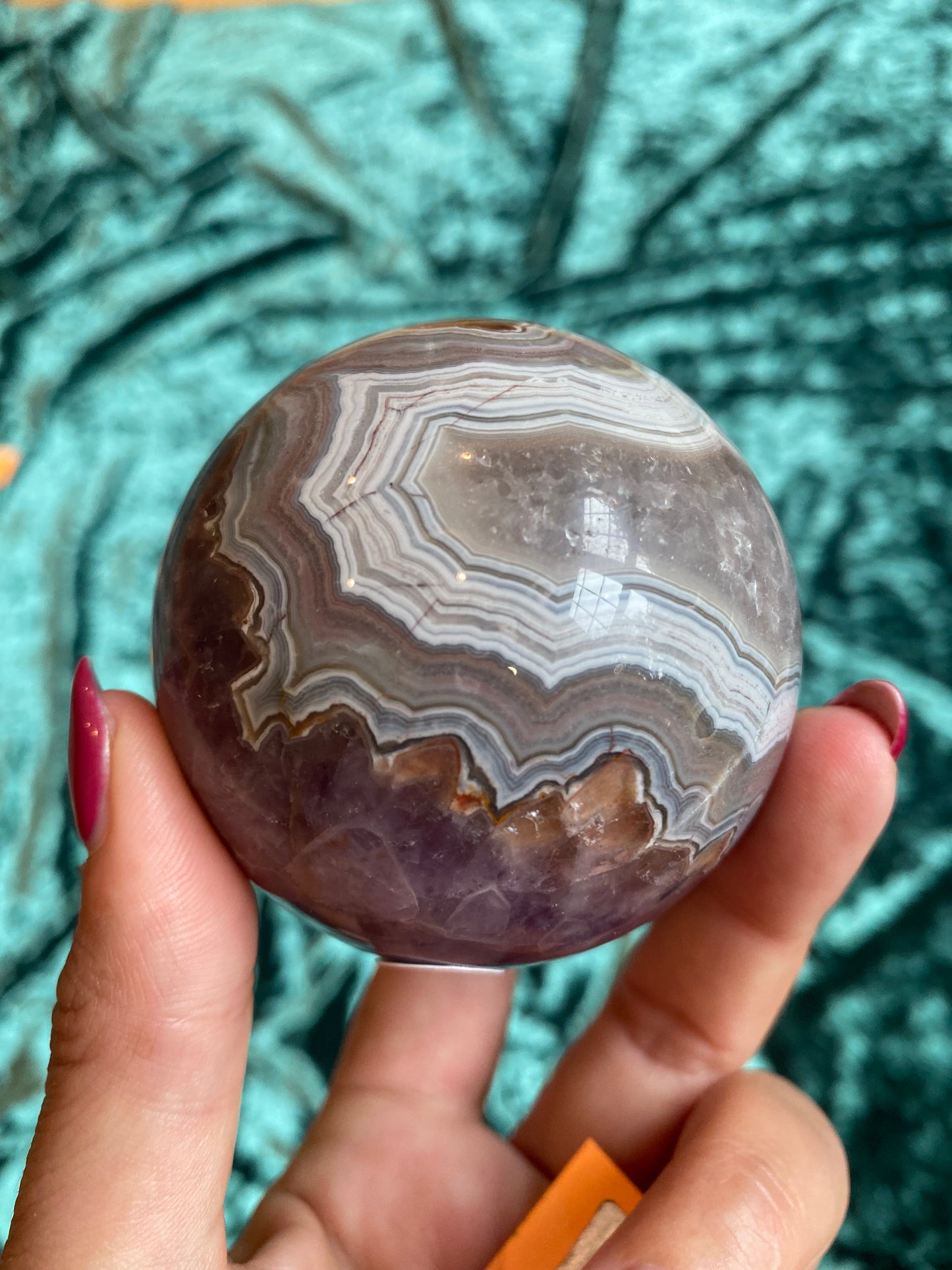 Amethyst Lace Agate Sphere